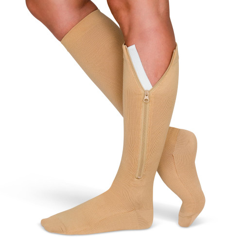 TheraMagic® Zipper Compression Socks for Men & Women, 20-30mmHg Closed Toe Graduated Zippered Compression Stocking