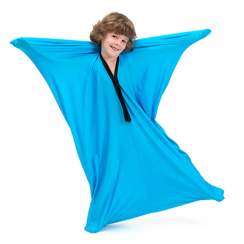 SANHO Sensory Sock Body Sock,Small,3-5 Years, 40" H x 27" W,Good for Height:30"-41",Perfect for Children with Sensory Processing Disorder,Updated Version,Bright Blue