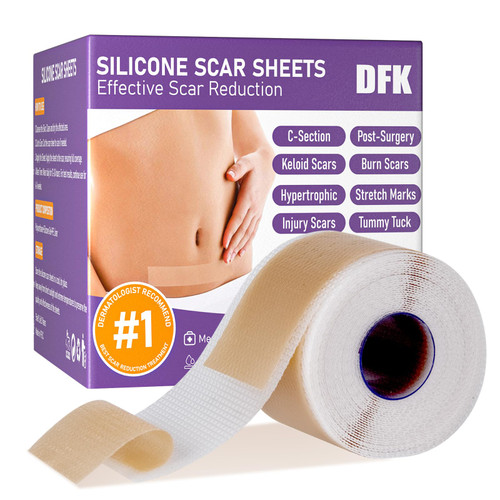 Silicone Scar Sheets, Silicone Scar Tape(1.6"x 197" Roll-5M)