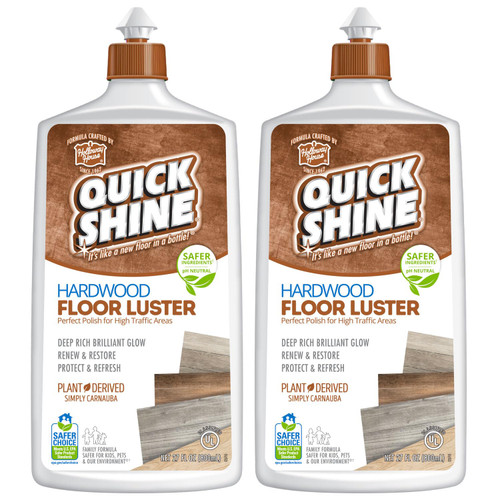 Quick Shine Hardwood Floor Luster 27 oz-2 Pk, Natural Looking Shine