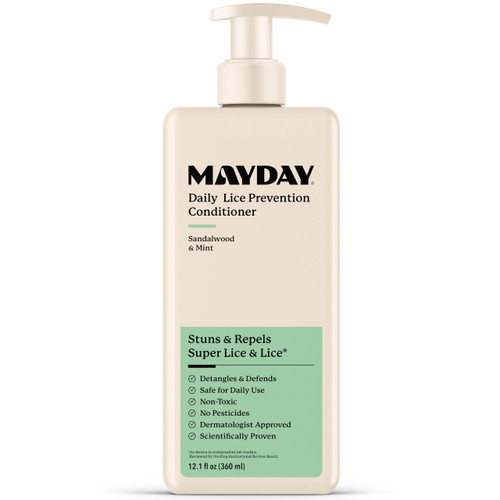 MAYDAY Daily Lice Prevention Conditioner, Non-Toxic, Sandalwood & Mint 12oz