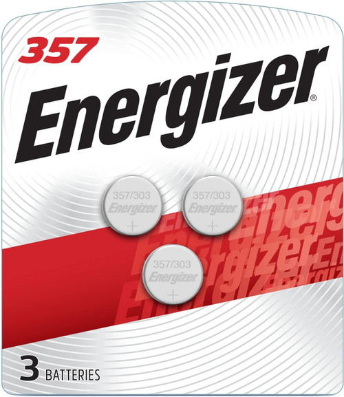 Energizer 357/303 Batteries, 1.5V Silver Oxide Button Cell Batteries, 3 Count (Pack of 5)