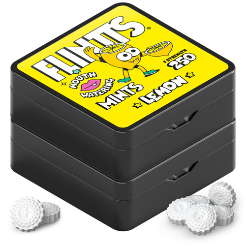 Flintts Mints - Lemon Stash Sugar-Free Mints for Dry Mouth Relief | 2-Pack