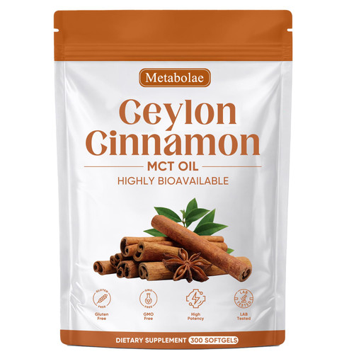 Nukupuns Metabolae Ceylon Cinnamon SoftGels with MCT Oil, Highly Bioavailable Herbal Extract, Non-GMO, Gluten Free - 300 Softgels (1pcs)