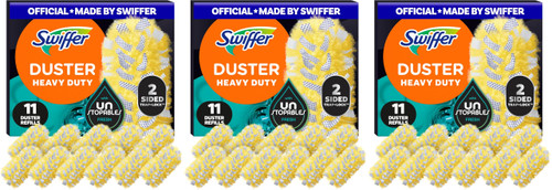 Swiffer Dusters Multi-Surface Heavy Duty Duster Refills,Unstopables Fresh Scent,11 Count (Pack of 3)
