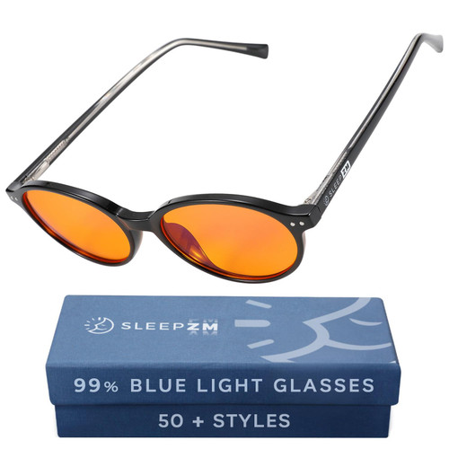 Sleep ZM Blue Light Blocking Glasses for Women - 99% Amber, Ivy Frame