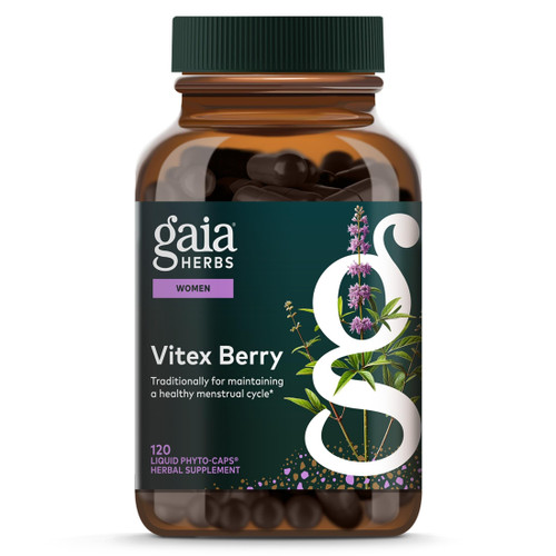 Gaia Herbs Vitex Berry 1000 mg, 120 Vegan Capsules, 60 Servings
