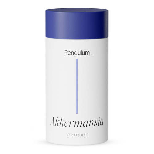 Pendulum Akkermansia Probiotic with Prebiotic Fiber - Delayed Release Capsules, Third-Party Tested, Authentic 100M AFU Live Strain for Gut Health & GLP-1 Support for Men & Women (90 Capsules, 1-Pack)