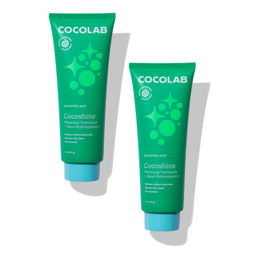 Cocoshine 15% Nano-Hydroxyapatite Toothpaste, COCOLAB, Mint 2-Pack