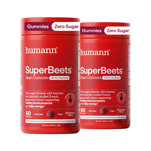 HumanN SuperBeets Heart Gummies Zero Sugar, Pomegranate Berry Flavor, 120 Ct