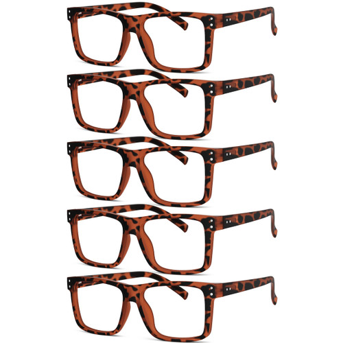 Eyekepper 0.75 Reading Glasses Men, Readers for Women, 5 Pack Tortoise