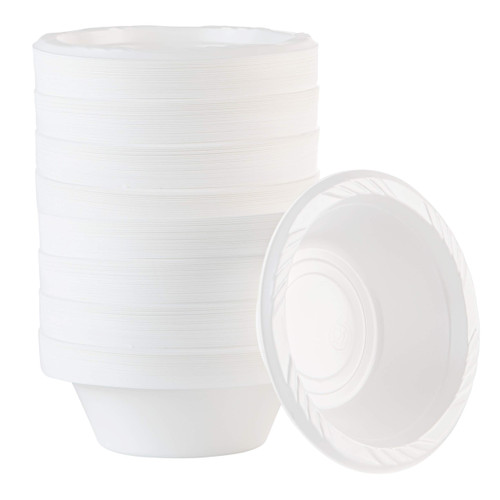 800 Count Disposable 5 ounce White Plastic Dessert Bowls