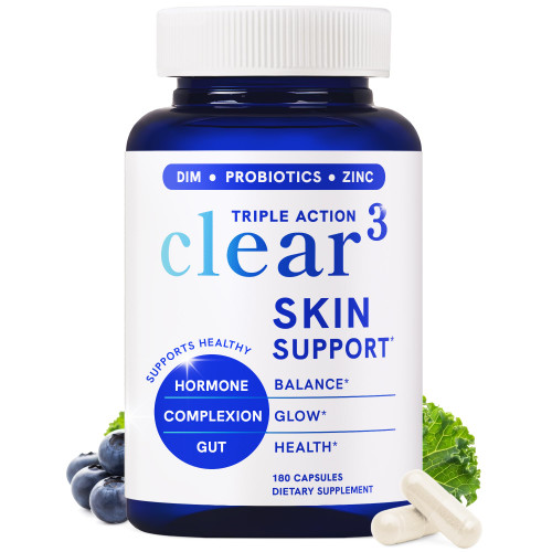 Clear Skin Supplement Acne Support, Zinc DIM, Probiotics, Doctor-Formulated