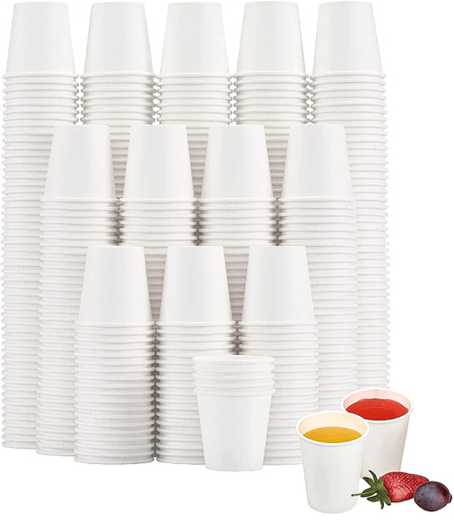 SIUQ 1200 Pack 3 oz Paper Cups, Small Disposable Bathroom Mouthwash Cups