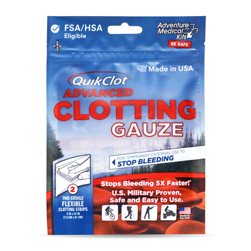 QuikClot Kaolin Clotting Gauze 2', 2 Pack