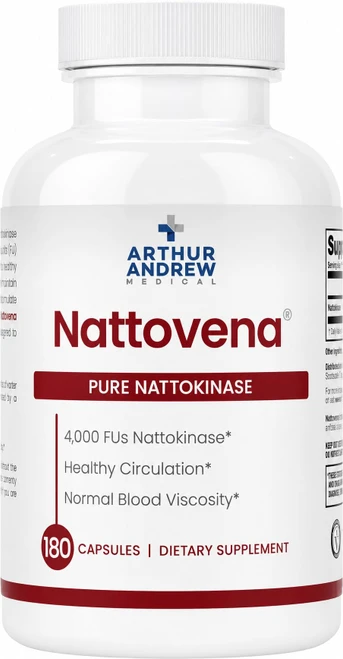 Arthur Andrew Medical, Nattovena, Pure Nattokinase 4000 FU, 180 Capsules