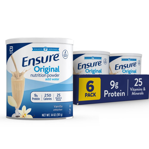 Ensure Original Vanilla Nutrition Powder, Small Meal Replacement, 6 Pack
