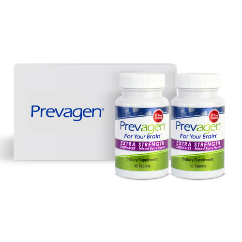 Prevagen Extra Strength Mixed Berry Chewables with Storage Box, 2-Pack