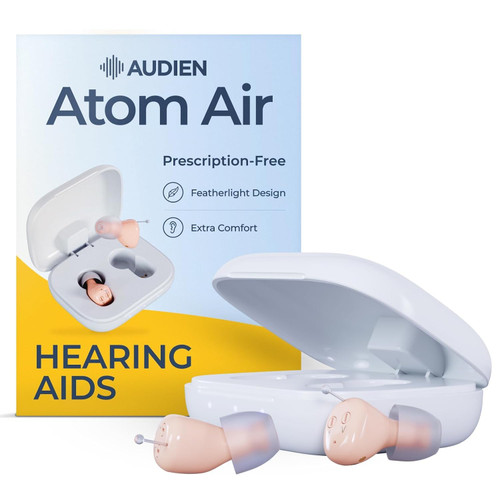 Audien Atom Air OTC In-Ear Hearing Aids for Seniors & Adults