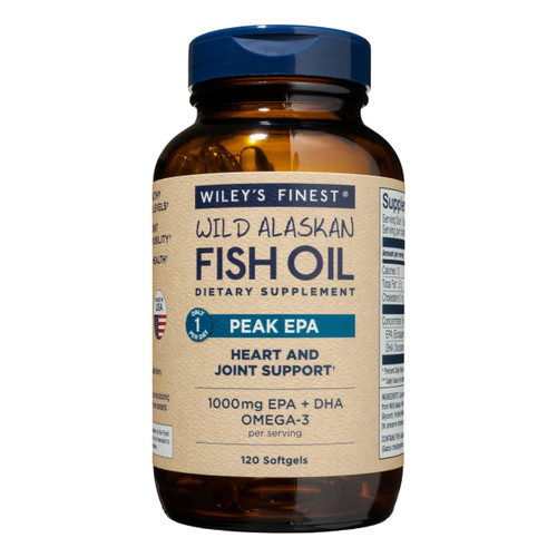 Wiley's Finest Wild Alaskan Fish Oil Peak EPA, 120 Count (Pack of 1)