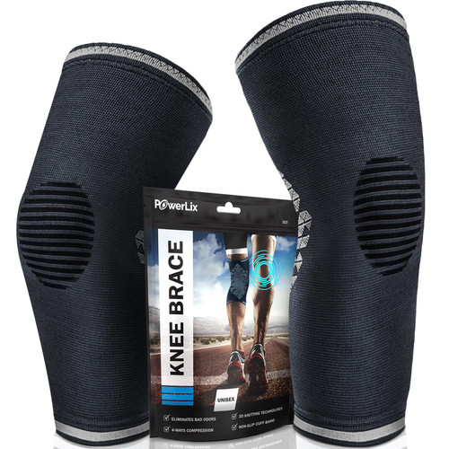 POWERLIX Knee Compression Support Sleeve - Best Knee Brace for Men & Women