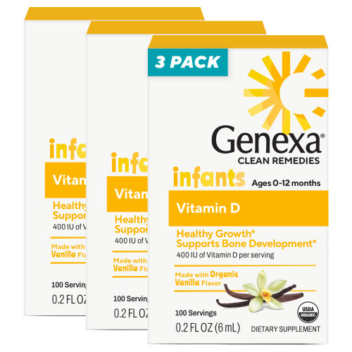 Genexa Vitamin D Drops for Infants & Newborn, Made Clean, 300 Servings