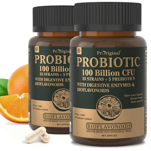 Probiotics for Men and Women, 100 Billion CFU & 35 Strains, 120 Capsules