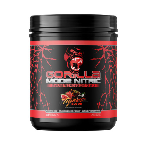 Gorilla Mode Nitric Stim-Free Pre-Workout | 784 Grams (Tigers Blood)