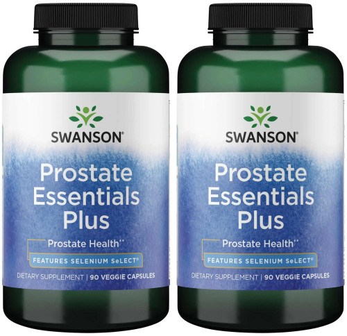 Swanson Prostate Essentials Plus Herbal Supplement, 90 Veg Caps, 2 Pack