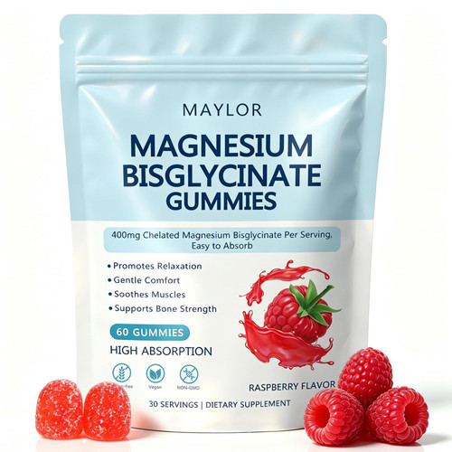 Magnesium Bisglycinate Gummies with Sea Salt, Daily Wellness Support 60