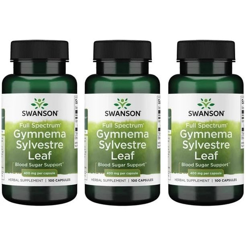 Swanson Full Spectrum Gymnema Sylvestre Leaf, 100 Capsules, 3 Pack