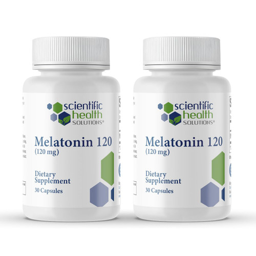 Scientific Health Solutions Melatonin 120mg High Dose Sleep Aid (2 Pack)