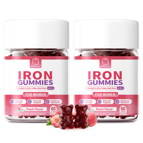 Iron Gummies for Women - Heme Iron for Max Absorption & Gentle on Stomach
