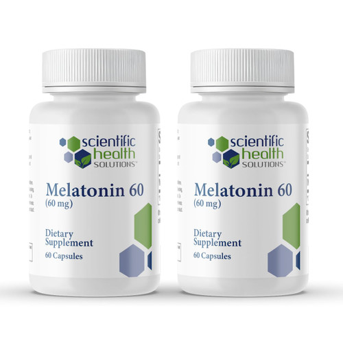 Scientific Health Solutions Melatonin 60mg High Dose Sleep Aid (2 Pack)