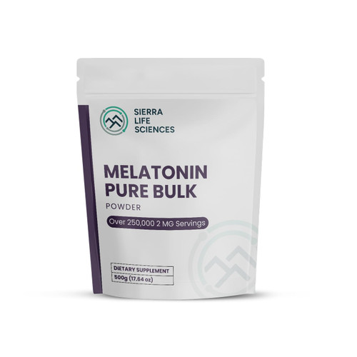 SIERRA LIFE SCIENCES Melatonin Powder Bulk Sleep Aid (500g, 250,000 Doses)