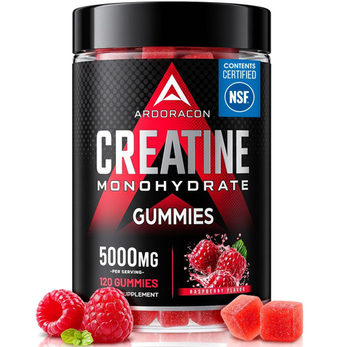 ARDORACON NSF Certified Creatine Gummies, 6-in-1 Complex Formula