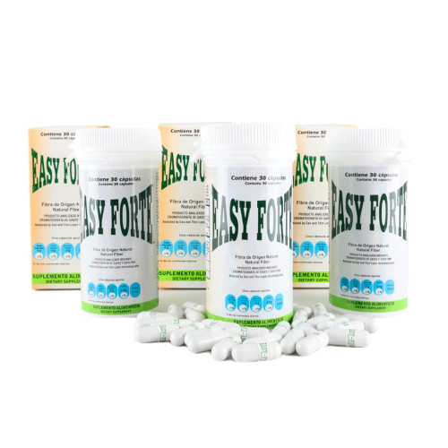 Easy Forte by Easy Figure | 3-Pack Natural Fiber Capsules | Fibra Natural en Cápsulas | 90 Count