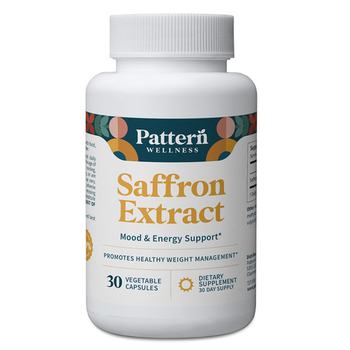 Pattern Wellness Saffron Extract Supplement – 30 Vegetable Capsules