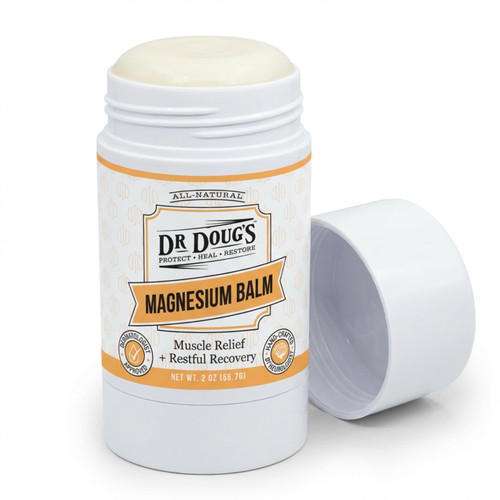 Dr. Doug's Magnesium Balm Stick 2.5 oz - Non-Greasy Magnesium Cream Leg Rub
