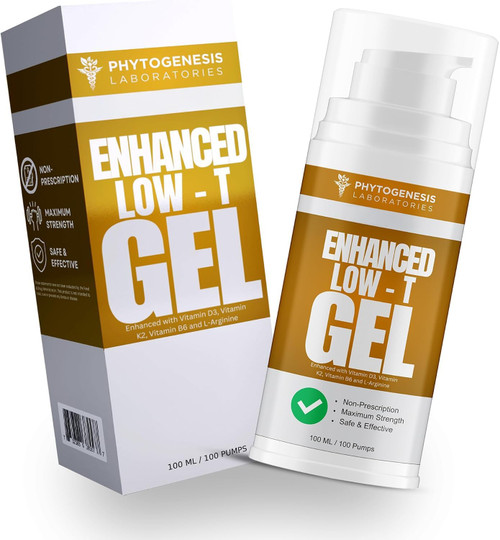 Phytogenesis Enhanced Men’s Wellness Gel, Low T Support for Men