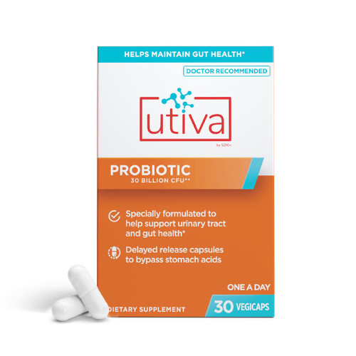 Szio+ Utiva Probiotic 30B CFU, Urinary Tract and Gut Health, 30 Capsules