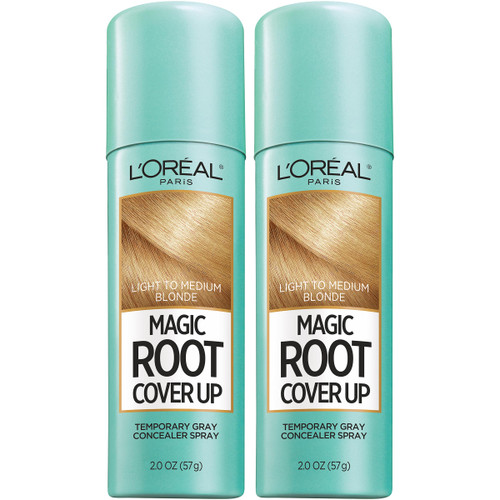 L'Oreal Paris Magic Root Gray Hair Cover Up, Light/Medium Blonde, 2 oz 2 Ct