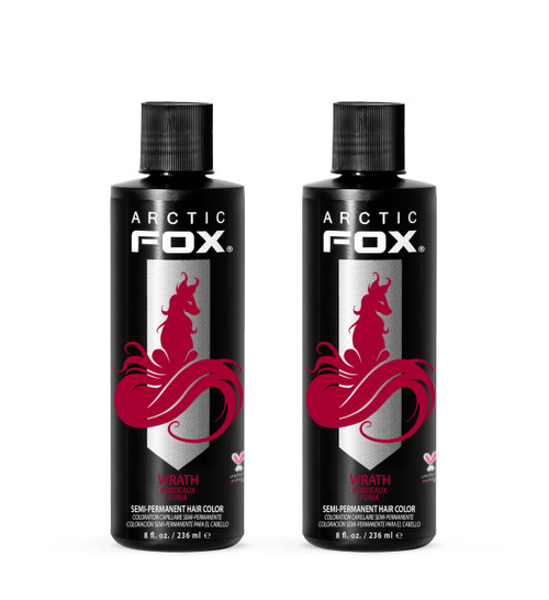 ARCTIC FOX Semi-Permanent Hair Dye Wrath - Vegan, Ammonia Free - 2 x 8 oz