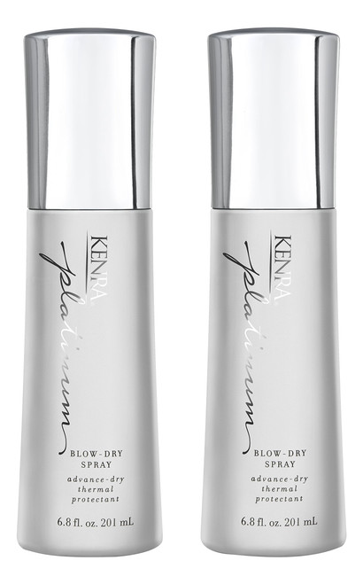 Kenra Professional Platinum Blow-Dry Spray | Time-Saving Heat Protectant | Detangles, Smooths, and Softens | Eliminates Frizz & Resists Humidity | Medium To Coarse Hair | 6.8 fl. oz. (2-Pack)