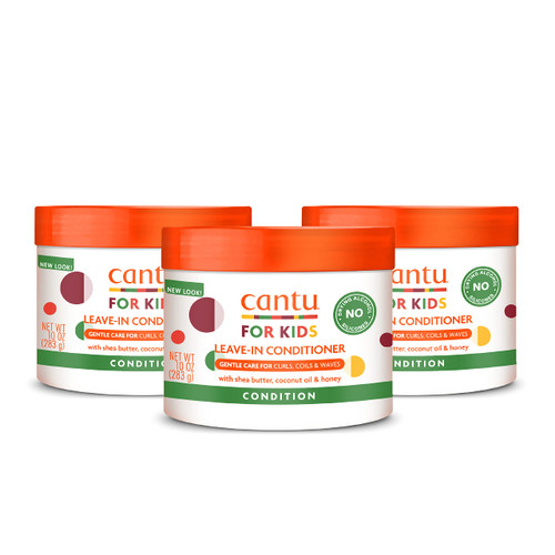 Cantu Care for Kids Leave-In Conditioner with Shea Butter, 10 oz (Pack of 3)