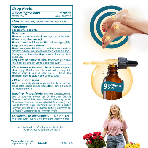 FRANKINCENSE & MYRRH Foot Pain Relief Rubbing Oil, Fast Relief, 2 oz, 2Pack