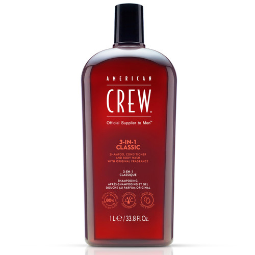American Crew 3-in-1 Shampoo & Body Wash, Classic, 33.8 fl oz