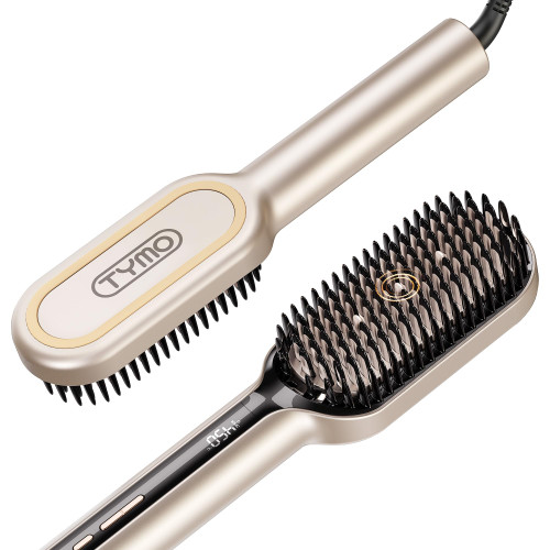TYMO Hair Straightener Brush - Ionic Plus Straightening Brush for Women