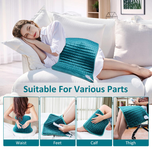 Heating pad for Back/Shoulder/Neck/Leg Pain Relief, Heating Pads for Period Cramps, 6 Fast Heating Settings, Auto-Off, Machine Washable, Birthday Gifts for Women Mom, Extra Large 17"x 33"