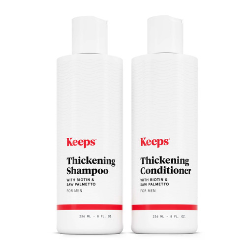 Keeps Thickening Shampoo & Conditioner for Men, 8 Oz Each